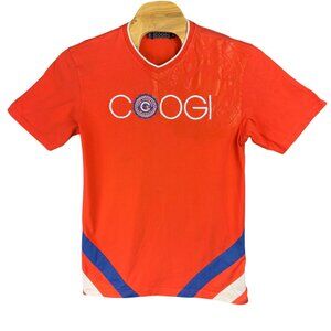 Coogi Australia T-Shirt Mens XL Red Graphic Embroidered Logo Color Block Design